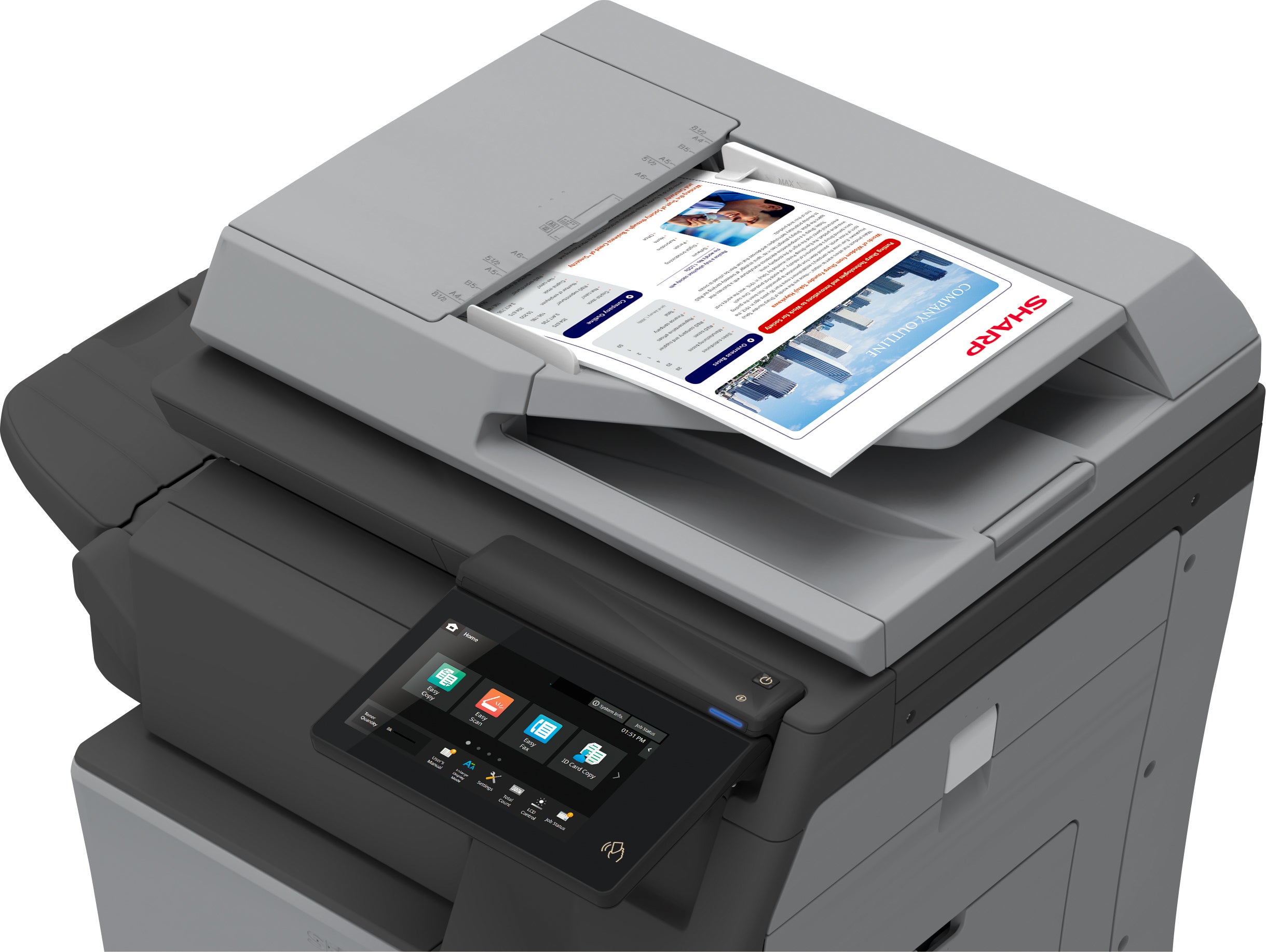 Multifuncional Sharp BP-B540WR monocromático | Bandeja y Gabinete adicional