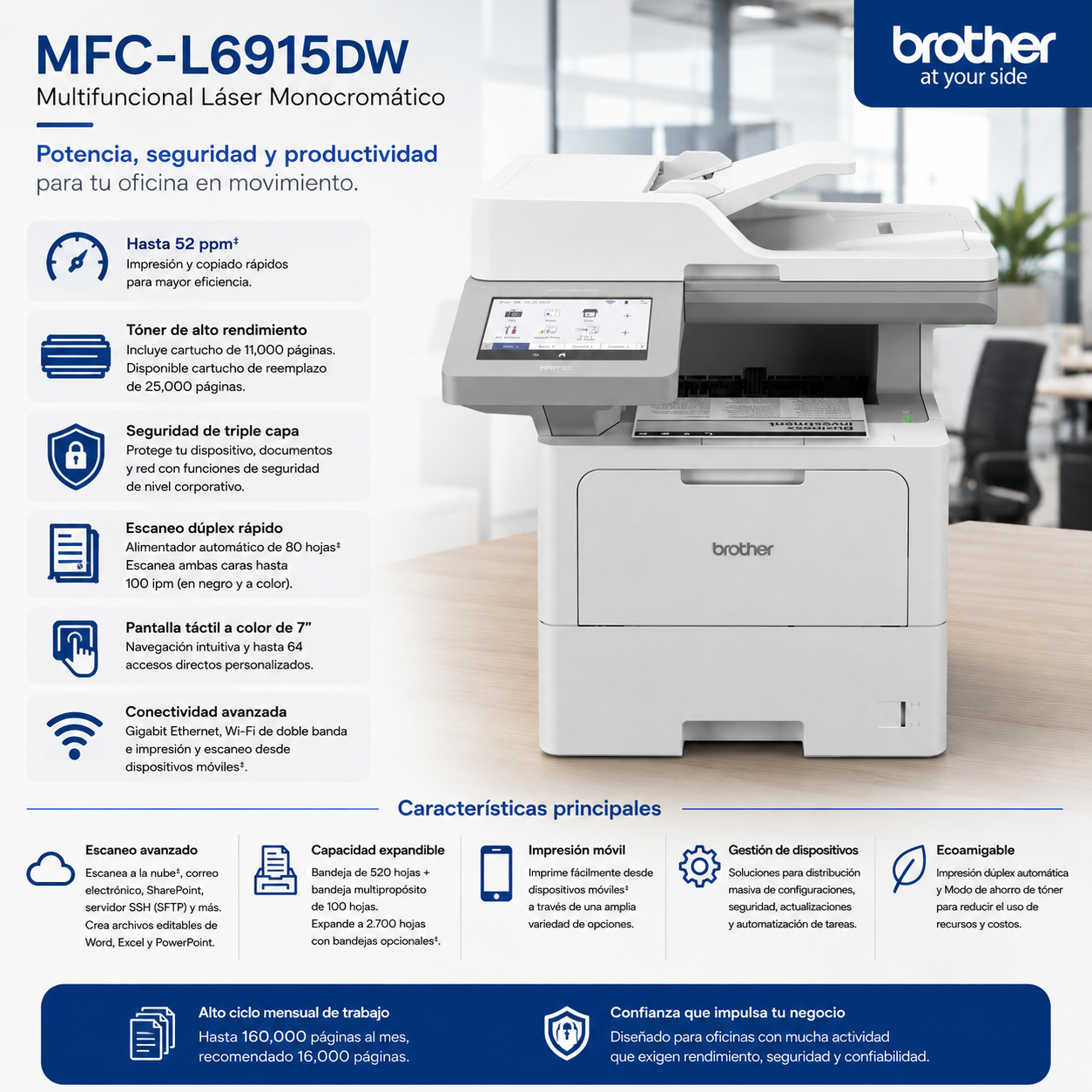 Multifuncional Brother MFC-L6915DW MONO | ENVÍO GRATIS